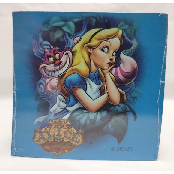 Vintage Disney Store Alice In Wonderland and Cheshire Cat Note Cube NOS - Picture 5 of 6